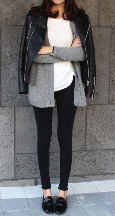 10-black-leggings-a-white-tee-black-slip-ons-and-a-grey-cardigan