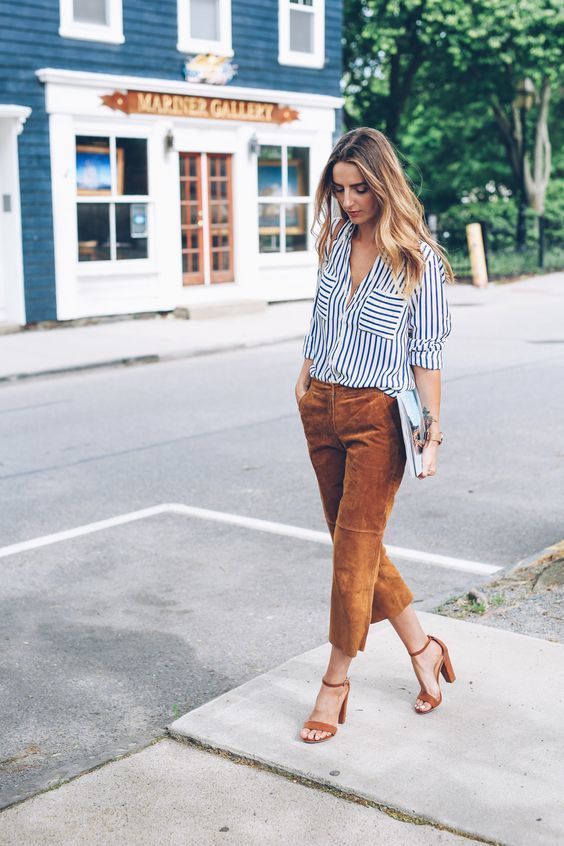 17-velvet-cropped-pants-a-striped-shirt-and-heels