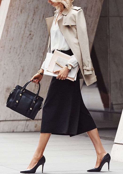 23-black-midi-skirt-a-white-button-down-a-nude-jacket-and-heels