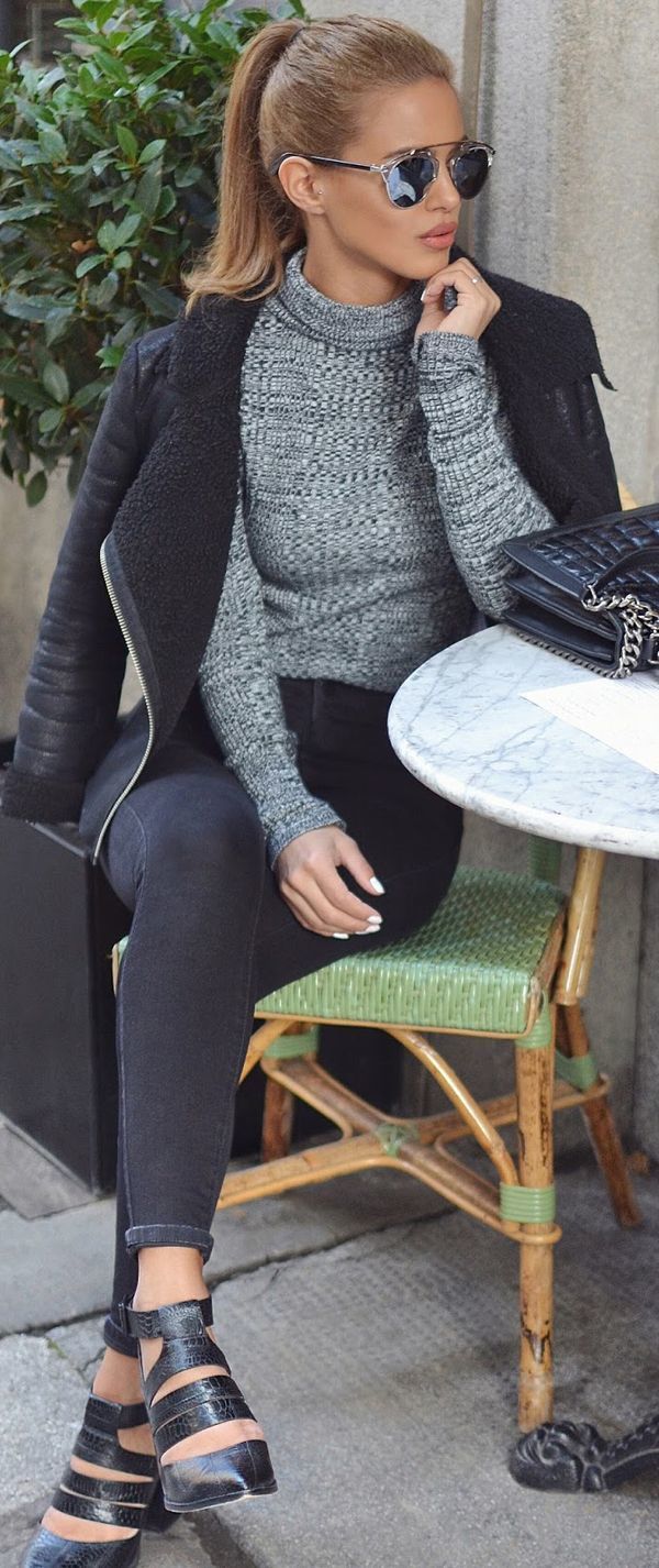 cute grey outfit