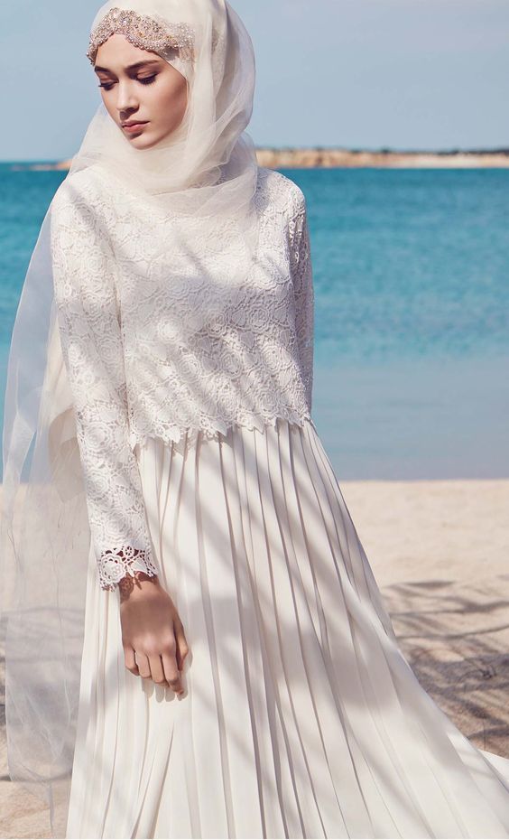 Cute Muslim  Wedding  Dresses  featuring the Hijab MCO