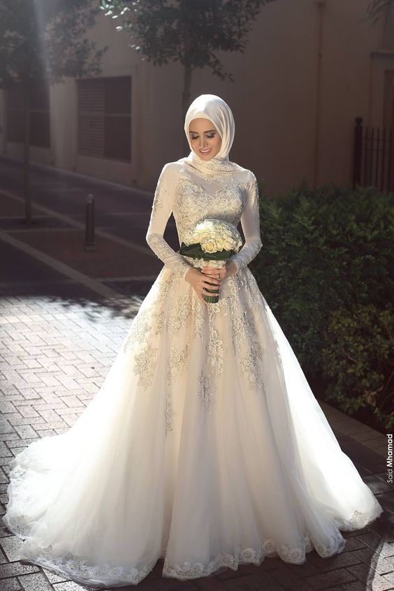 Cute Muslim  Wedding  Dresses  featuring the Hijab MCO