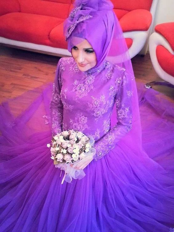 pink islamic wedding dresses