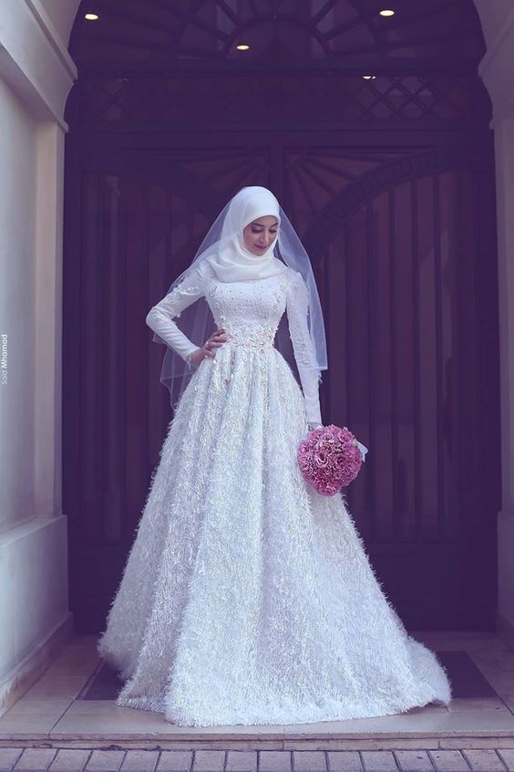 Cute Muslim  Wedding  Dresses  featuring the Hijab MCO