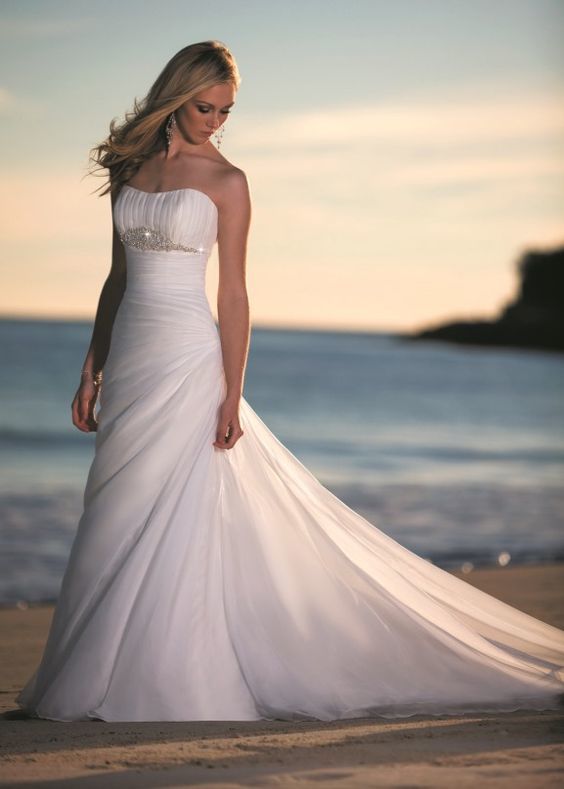 beach bridal dress