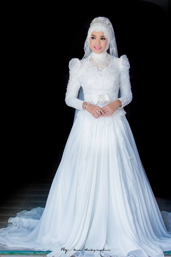 Cute Muslim  Wedding  Dresses  featuring the Hijab MCO