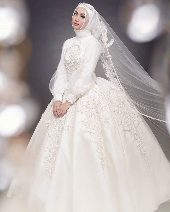 Cute Muslim  Wedding  Dresses  featuring the Hijab MCO