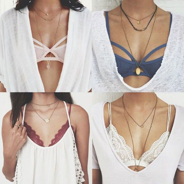 cute tops to wear with bralettes